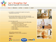 Tablet Screenshot of janstraightenup.com